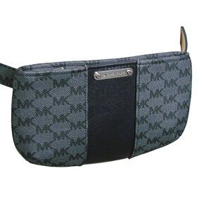 Michael Kors Womens Belt Bag Fanny Pack Size S/M Gray All Over Logo Crossbody
